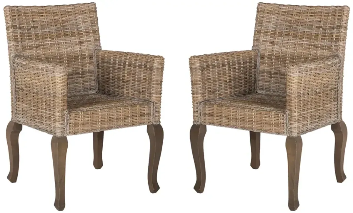 ARMANDO 18''H WICKER DINING CHAIR - Set of 2