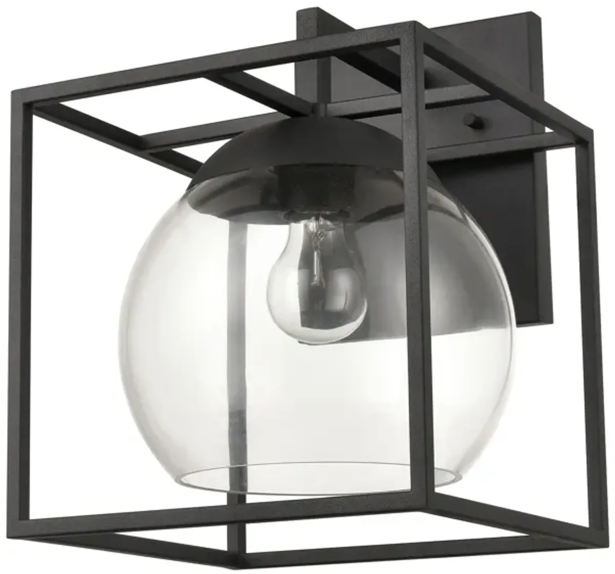 Cubed 13" High 1-Light Outdoor Sconce - Charcoal