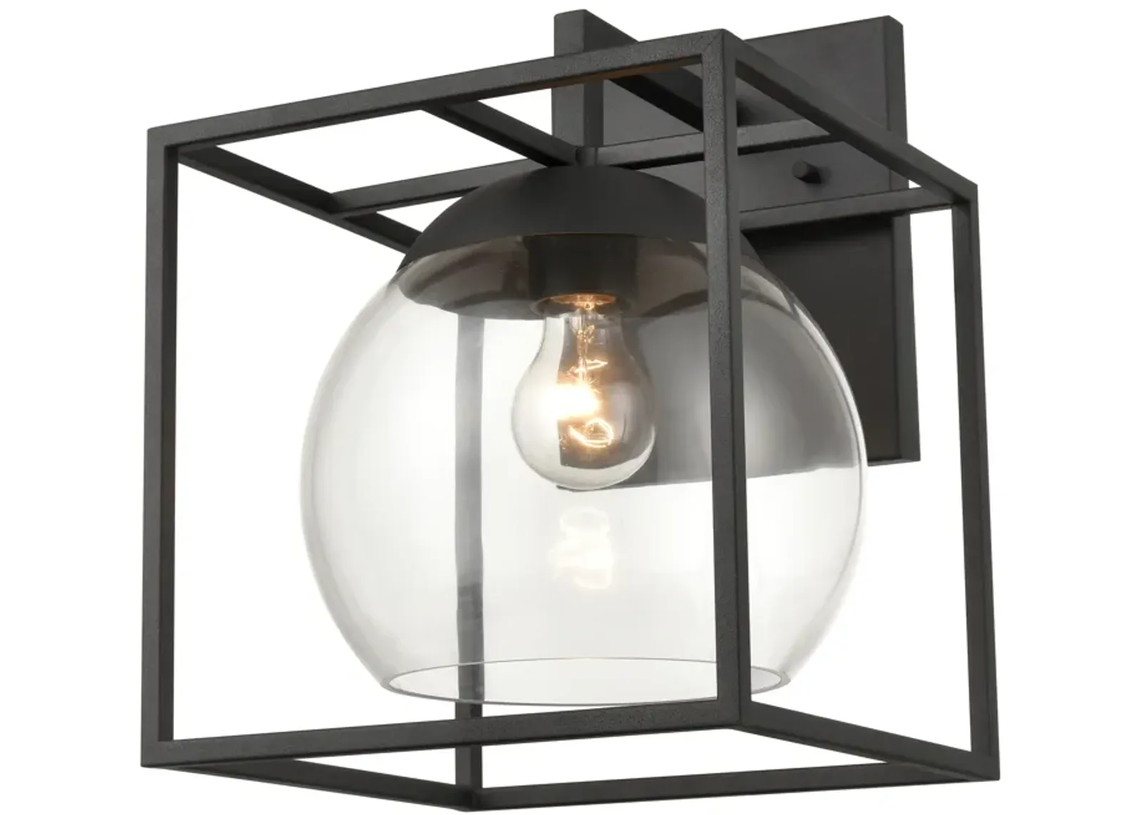 Cubed 13" High 1-Light Outdoor Sconce - Charcoal