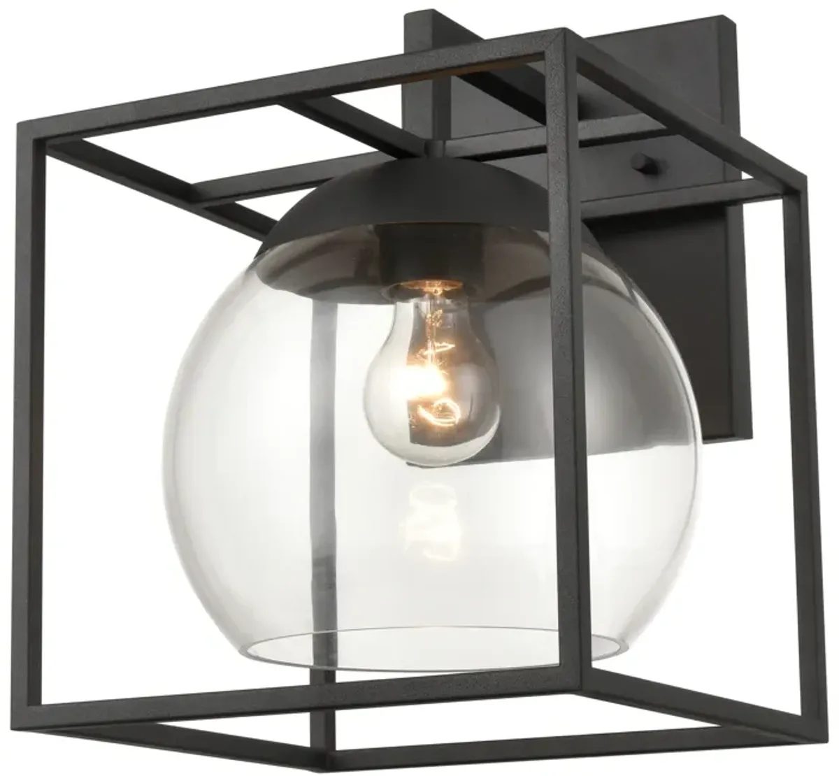 Cubed 13" High 1-Light Outdoor Sconce - Charcoal