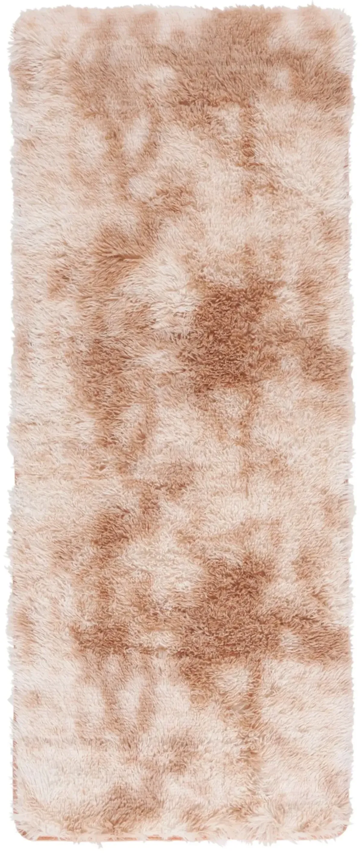 RAINBOW SHAG 100 BEIGE 2'-3' x 6' Runner Rug