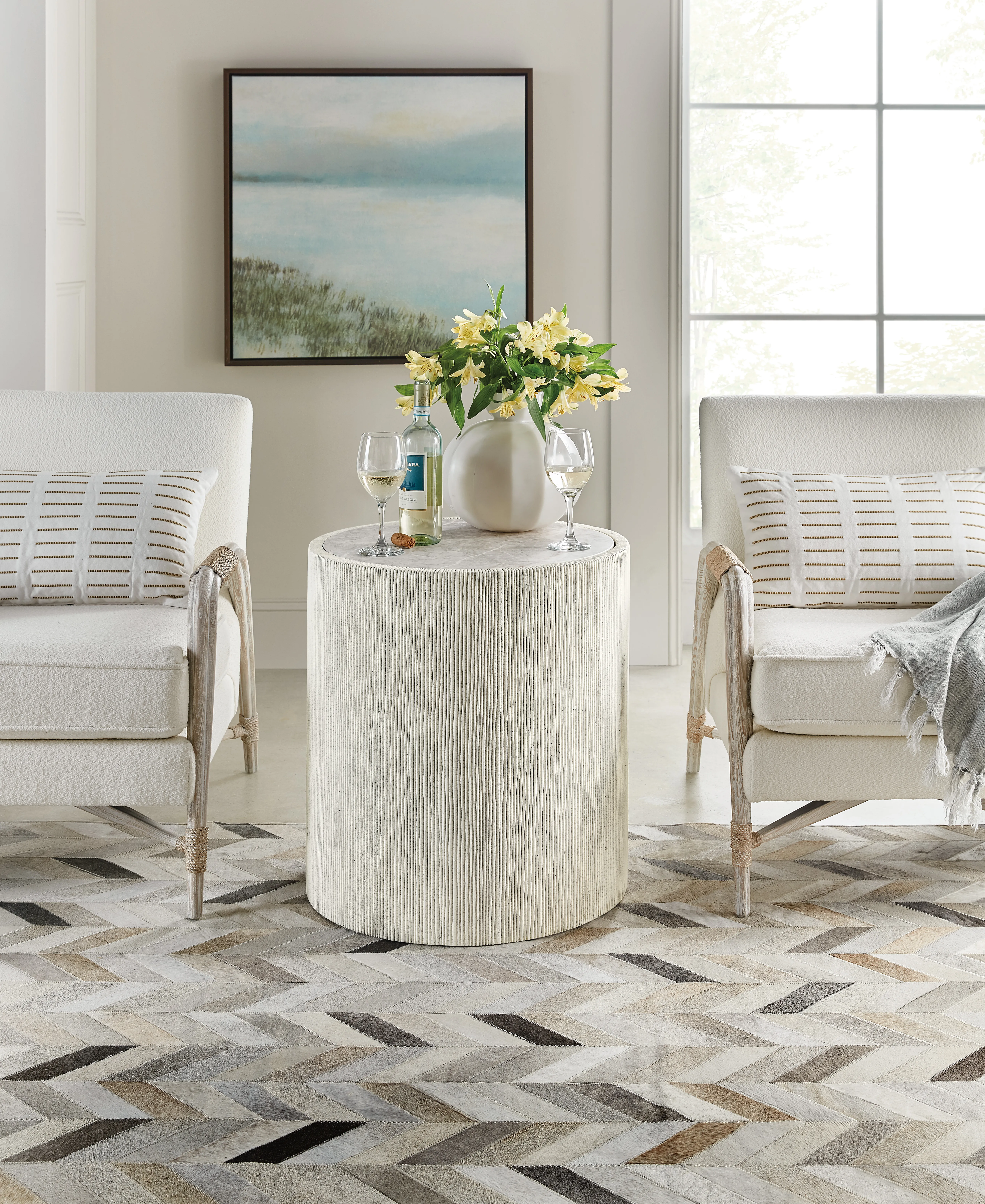 Serenity Swale Round Side Table