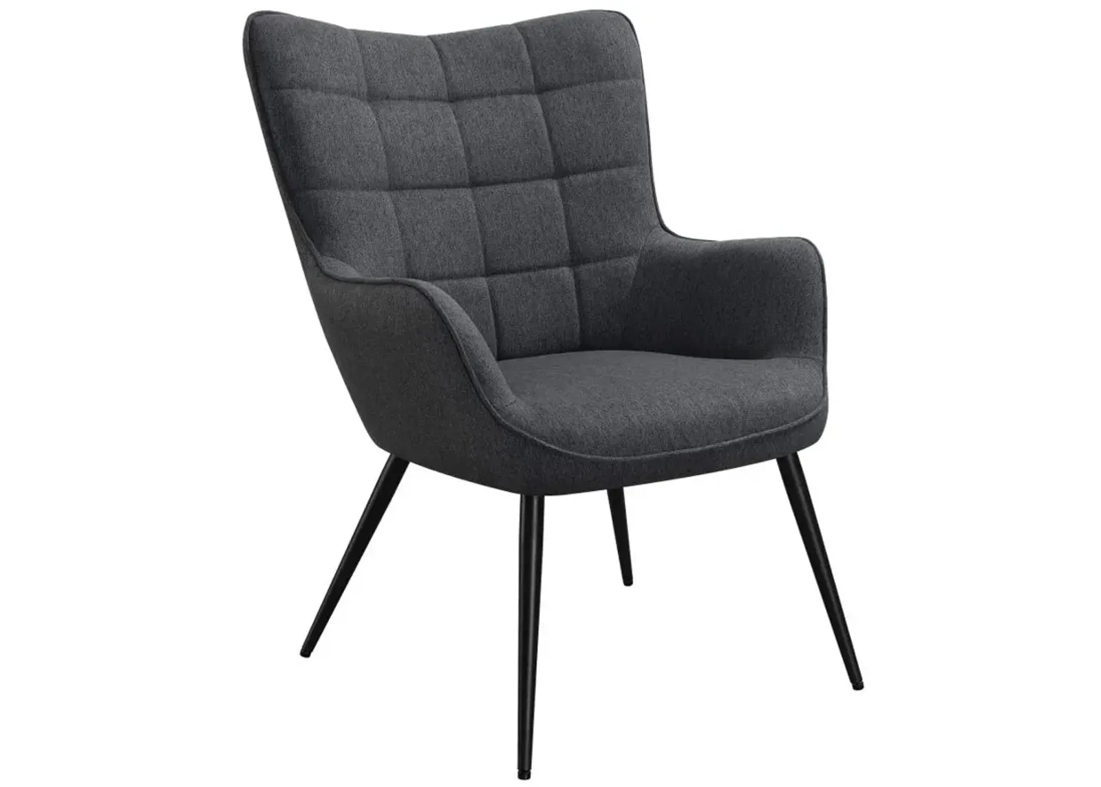 Isla Upholstered Flared Arms Accent Chair with Grid Tufted