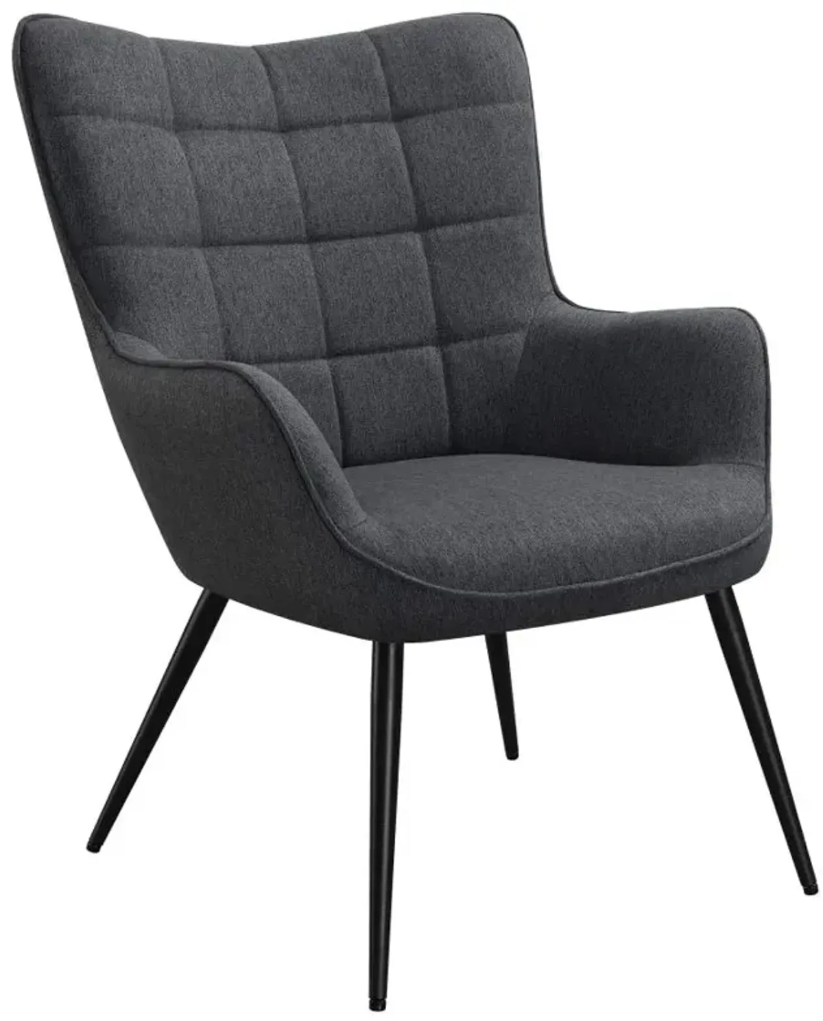 Isla Upholstered Flared Arms Accent Chair with Grid Tufted