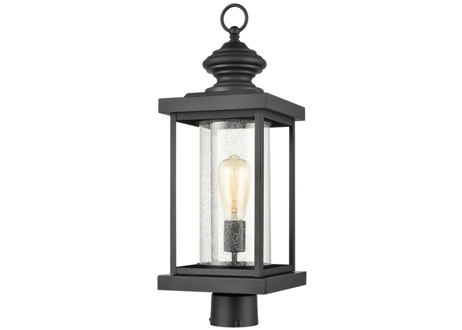 Minersville 23" High 1-Light Outdoor Post Light - Matte Black