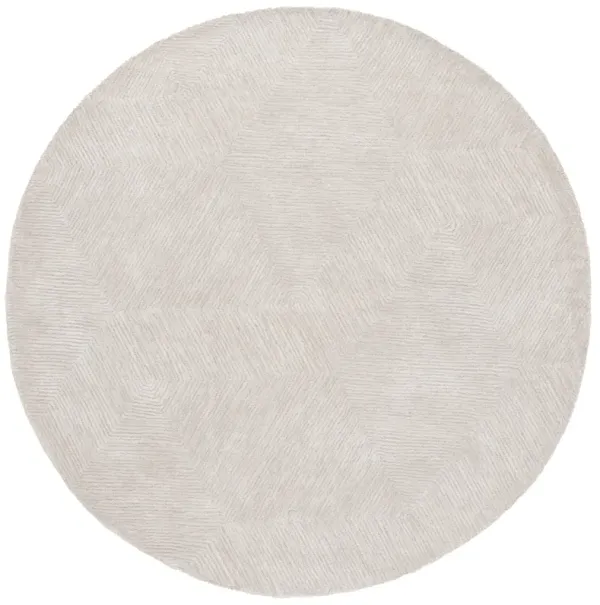 TEXTURAL Hand Tufted 6' x 6' Round area rug
