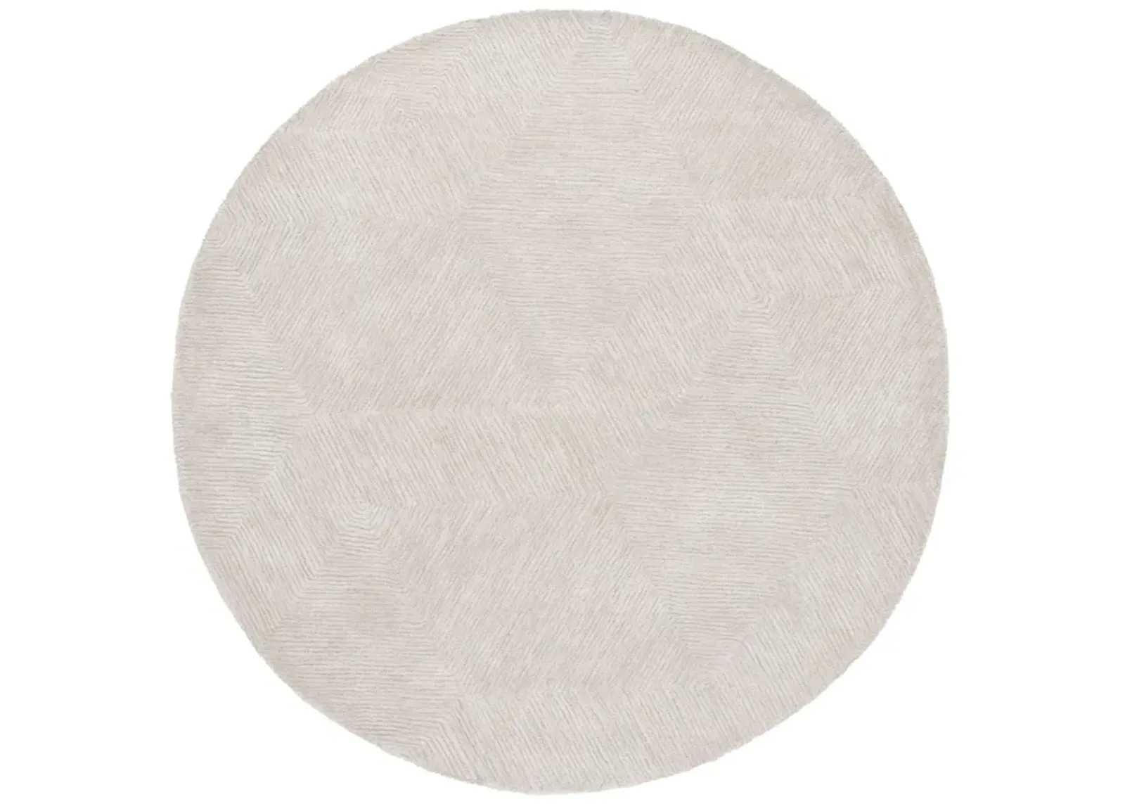 TEXTURAL 106 BEIGE 6' x 6' Round Round Rug