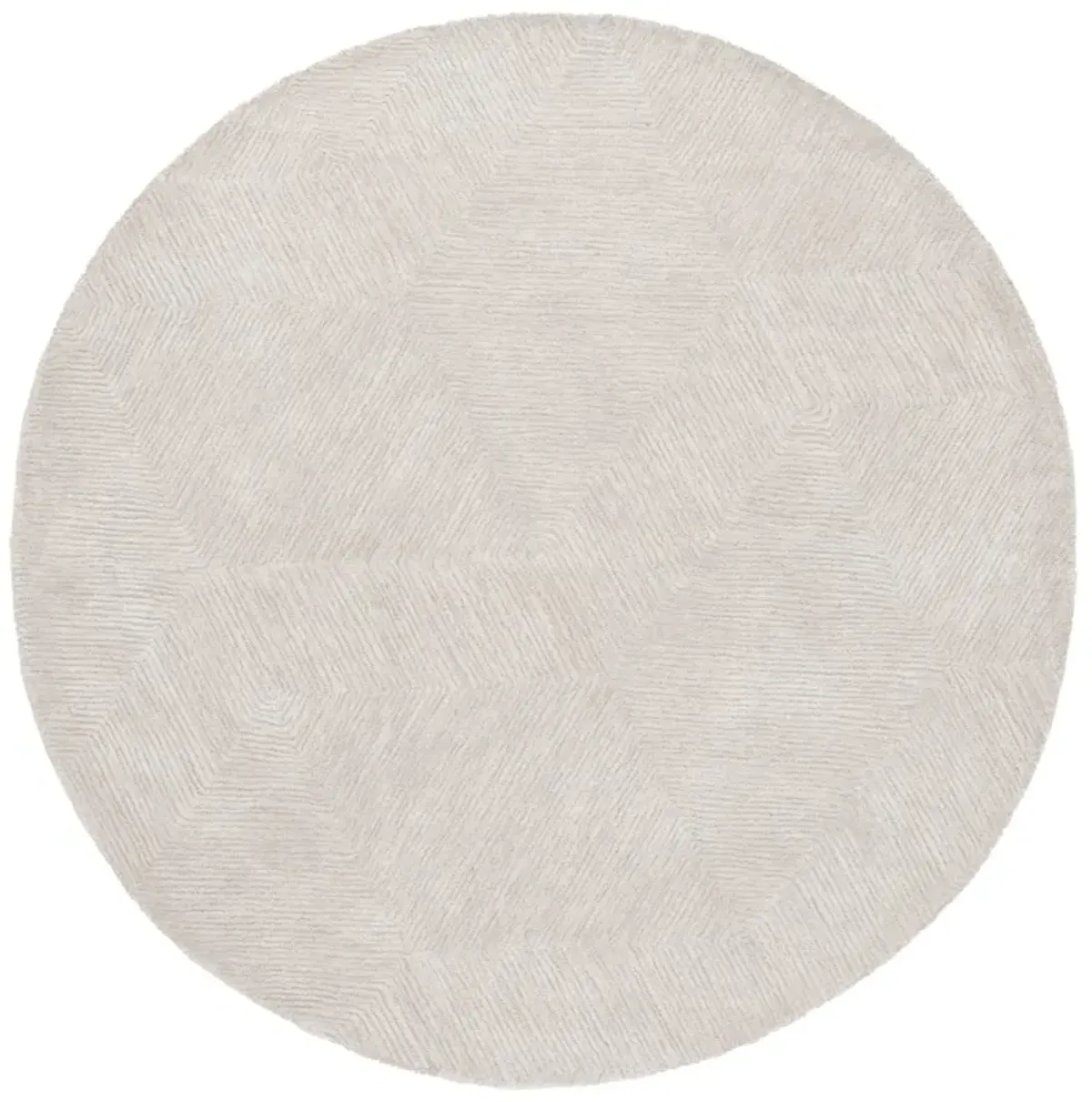 TEXTURAL 106 BEIGE 6' x 6' Round Round Rug