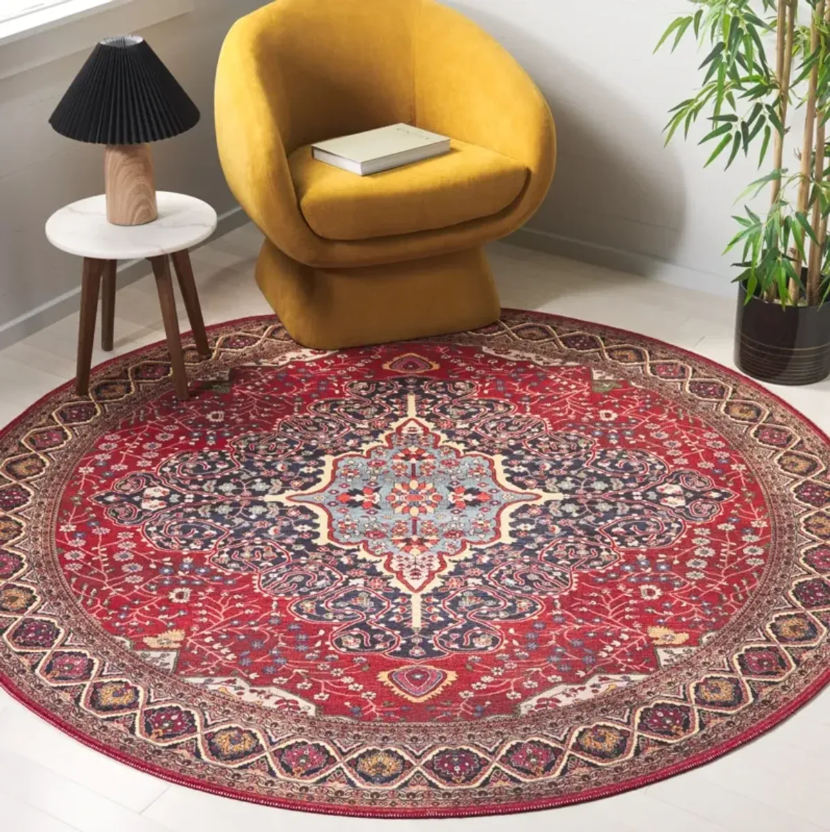 SERAPI 814 RUST  6'-7' x 6'-7' Round Round Rug