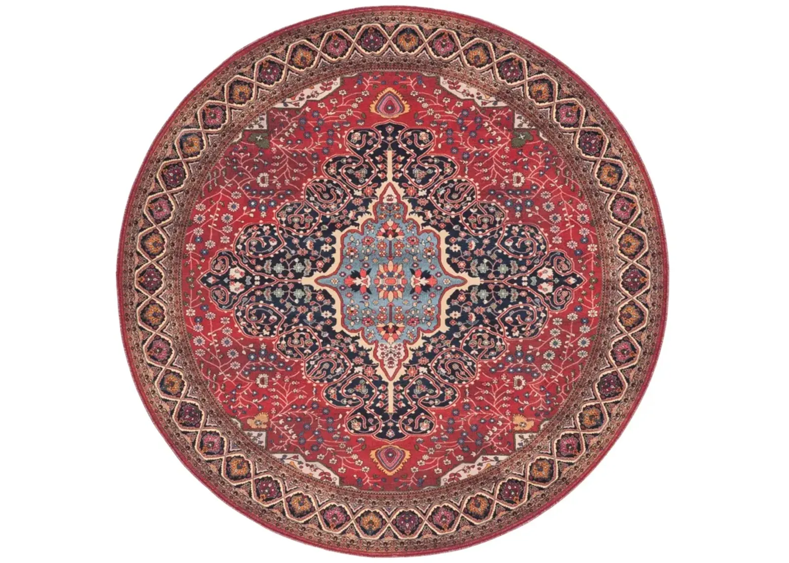 SERAPI 814 RUST  6'-7' x 6'-7' Round Round Rug