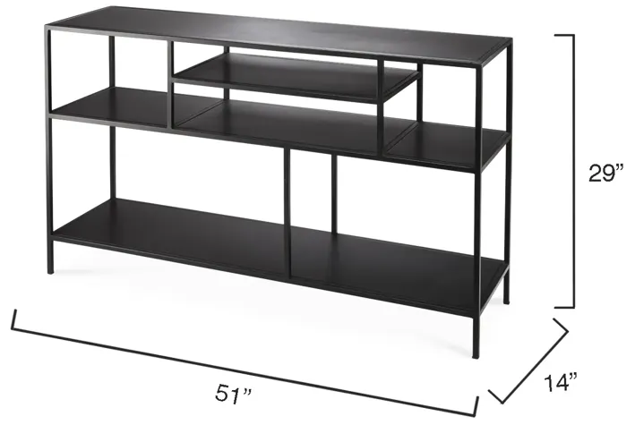 Element Shelved Console Table