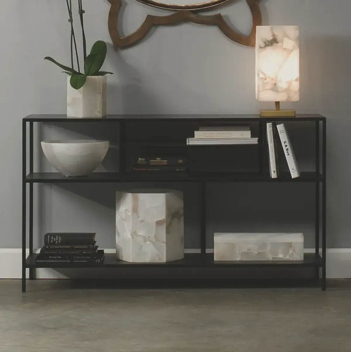 Element Shelved Console Table