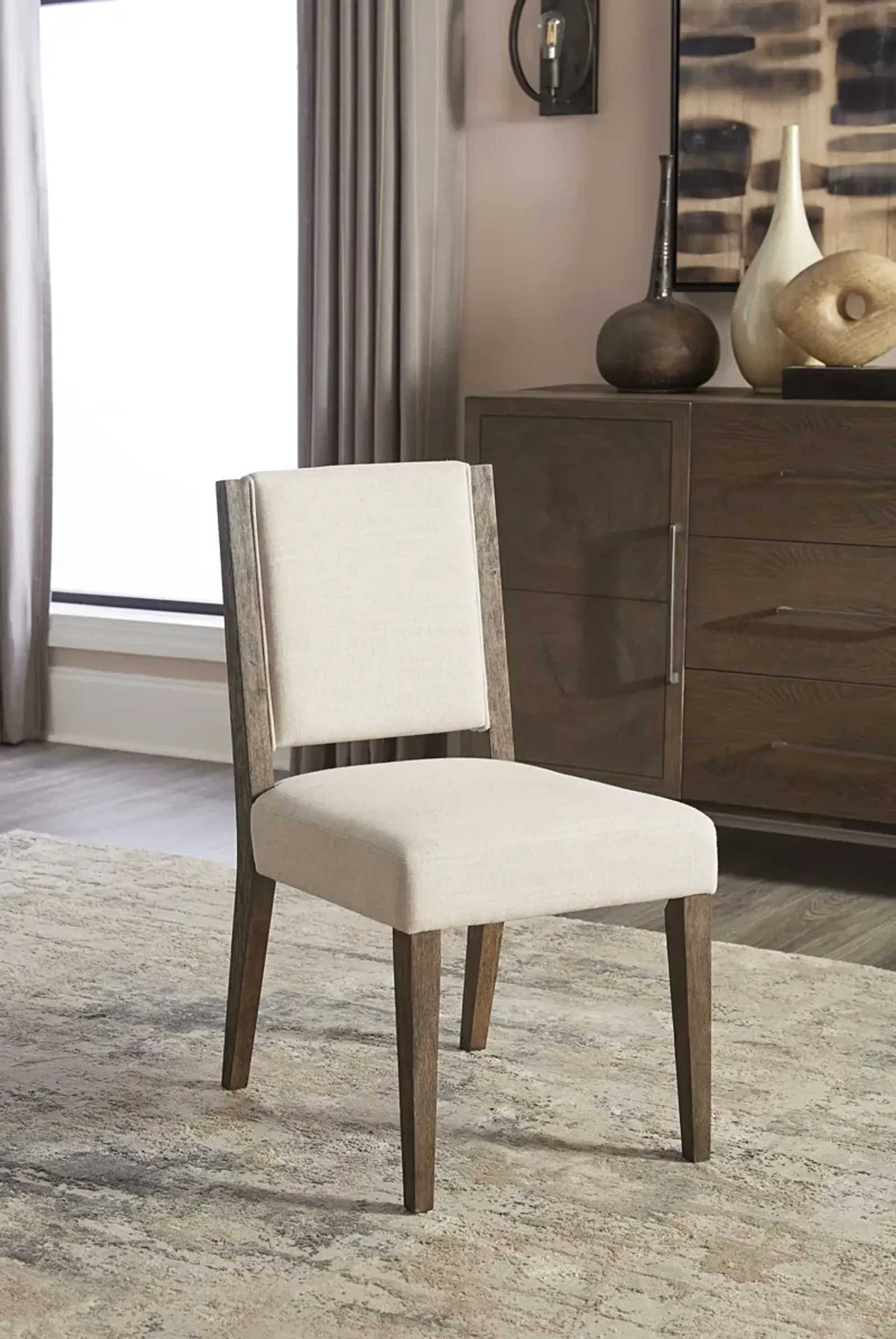 Oakland Upholstered Side Chair in Brunette