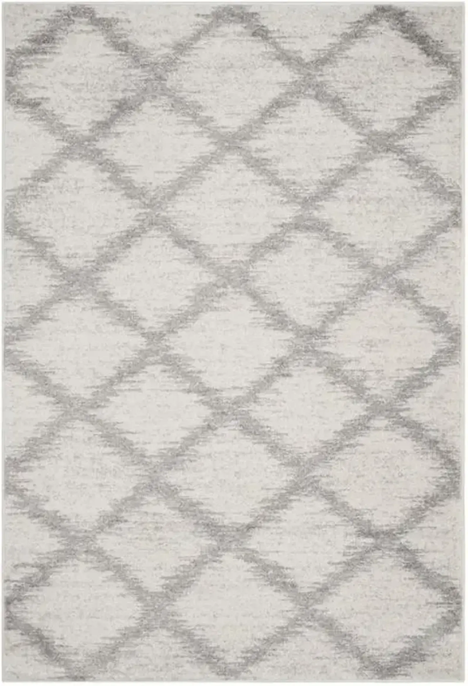 Adirondack Contemporary Ivory / Silver 2'-6" X 10' Powerloomed Rug