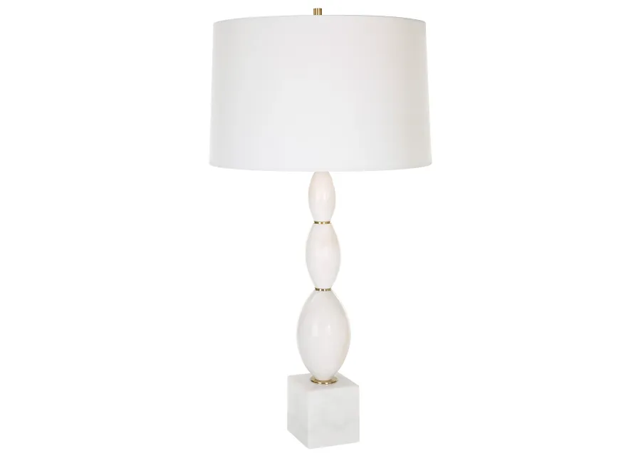 Regalia White Marble Table Lamp