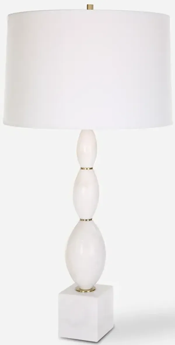 Regalia White Marble Table Lamp