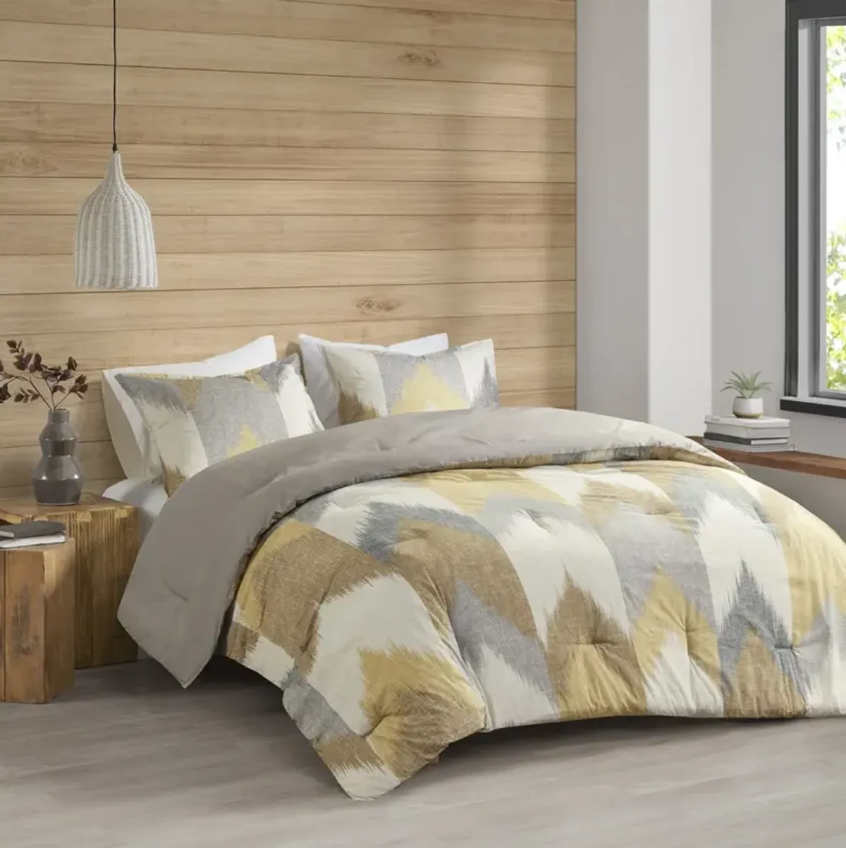 INK+IVY Alpine Yellow 3 Piece Comforter Mini Set