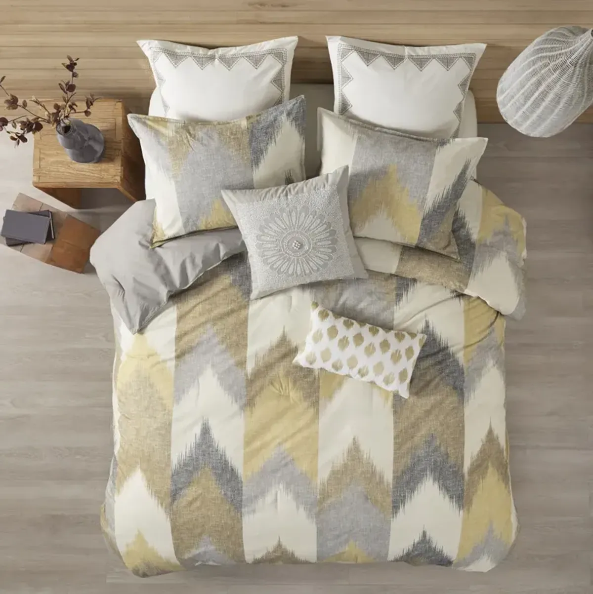 INK+IVY Alpine Yellow 3 Piece Comforter Mini Set