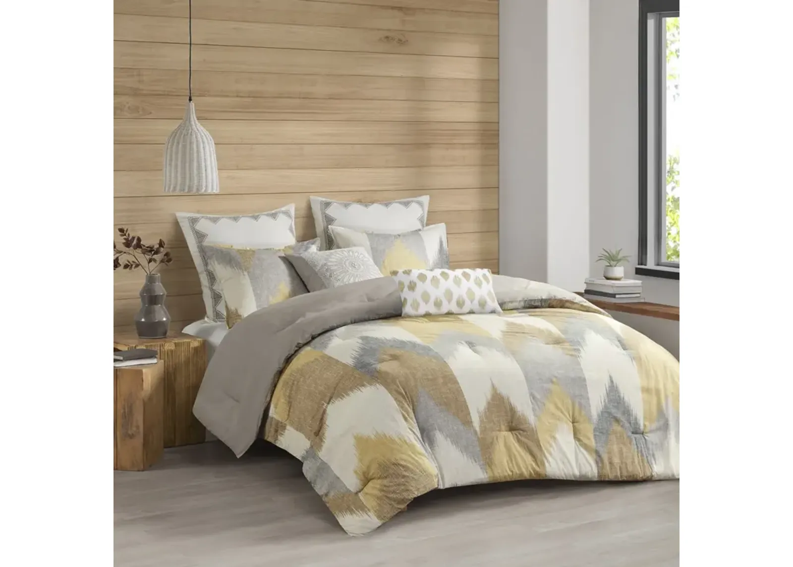 INK+IVY Alpine Yellow 3 Piece Comforter Mini Set