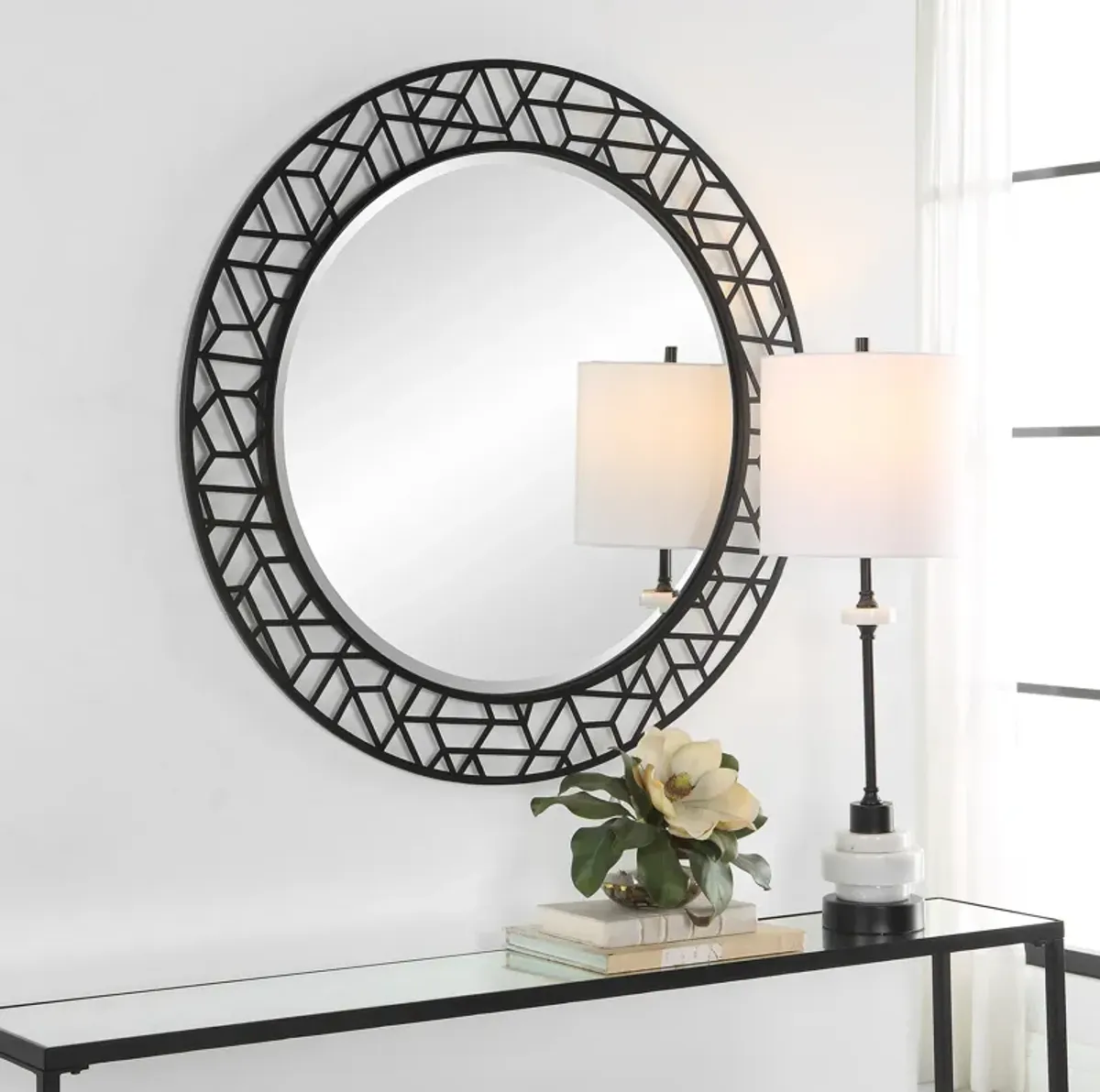 Mosaic Round Mirror