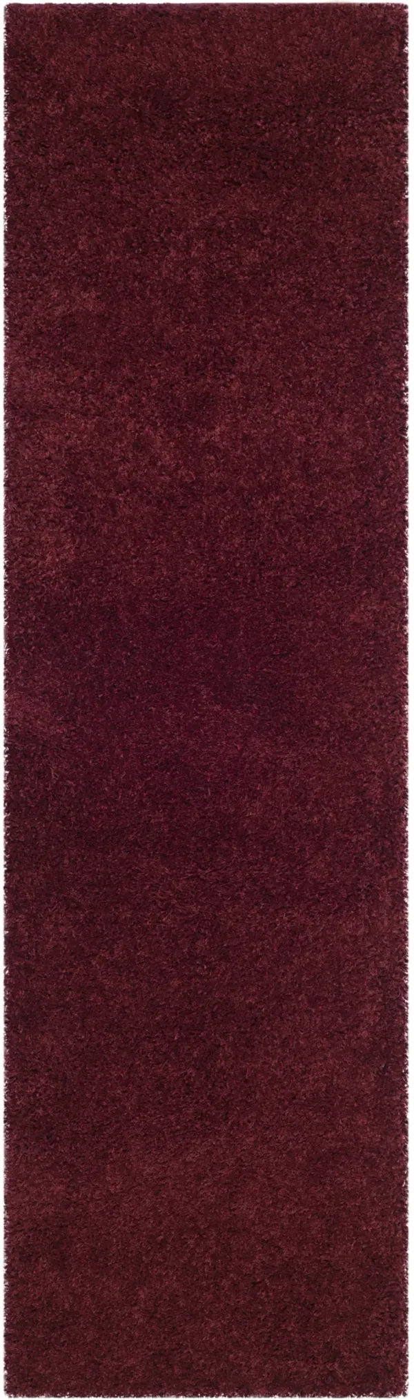 LAGUNA SHAG 303 MAROON 2'-3' x 10' Runner Rug