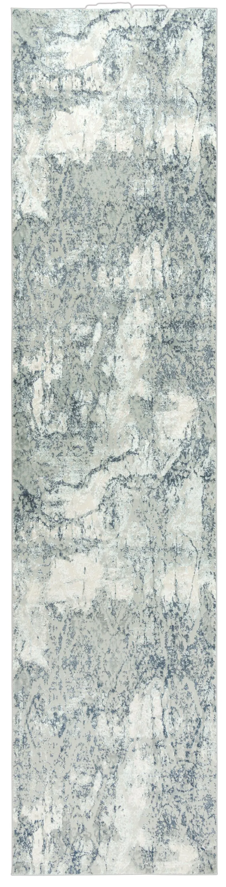 Chelsea Cream/Gray Abstract Polyester 2'7" x 9'6" Runner Rug