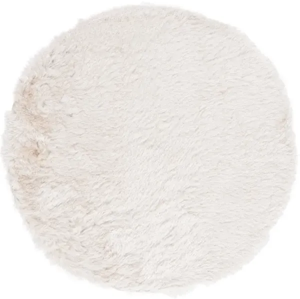 PARIS SHAG Beige  3' X 3' Round Round Rug