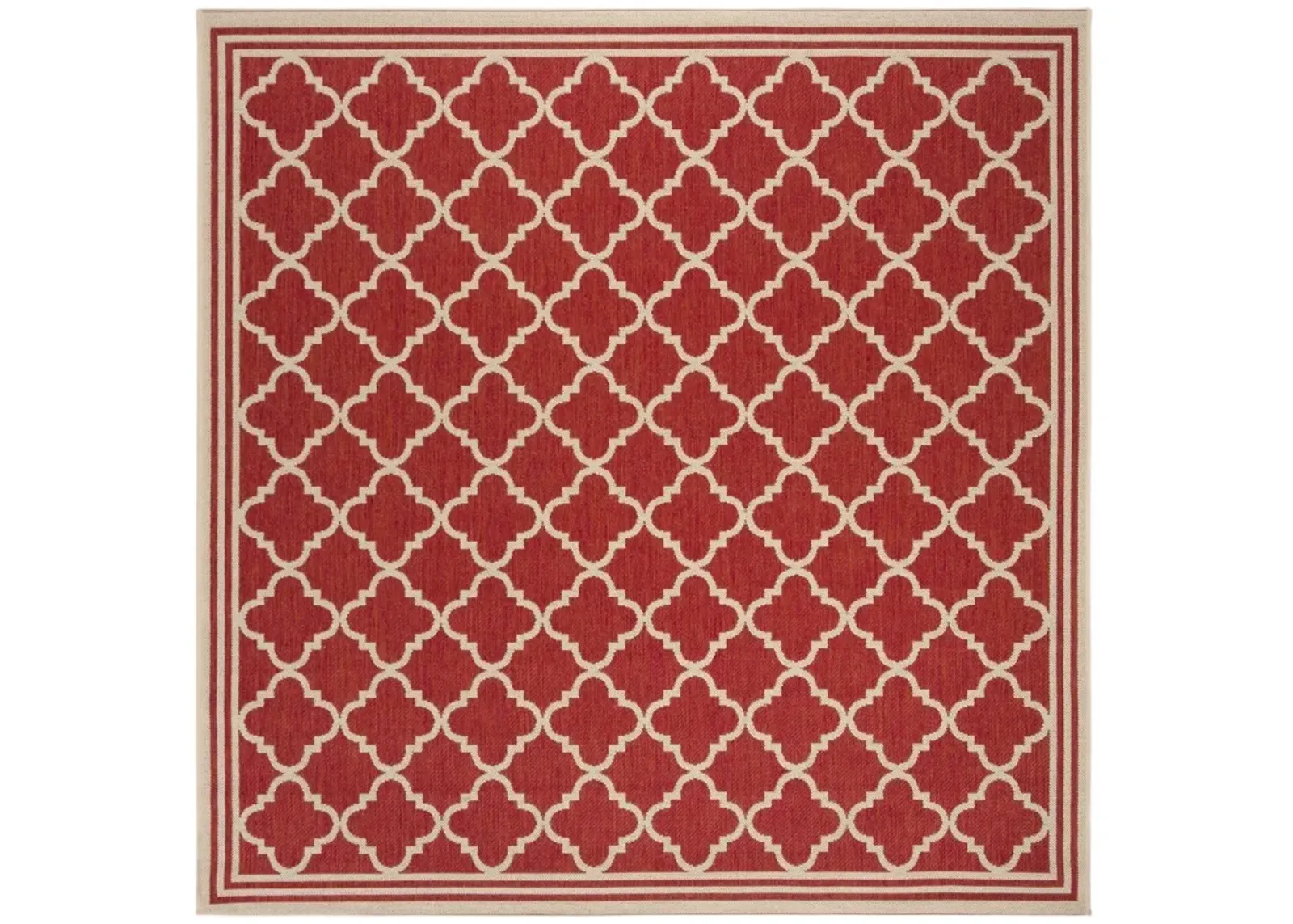 BEACH HOUSE 121 Red 4' X 4' Square Square Rug