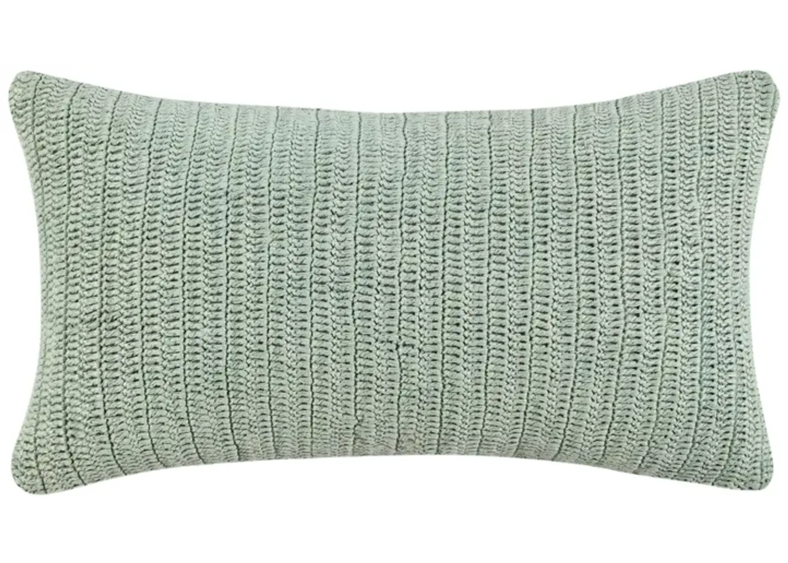 RIndiaa 14"x26" Belgian Linen Throw Pillow, Sagebrush Green