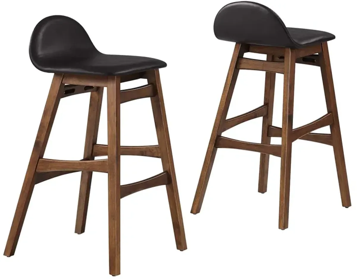 Juno Wood Bar Stool - Set of 2