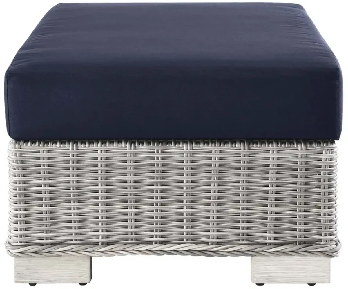 Conway Outdoor Patio Wicker Rattan Ottoman