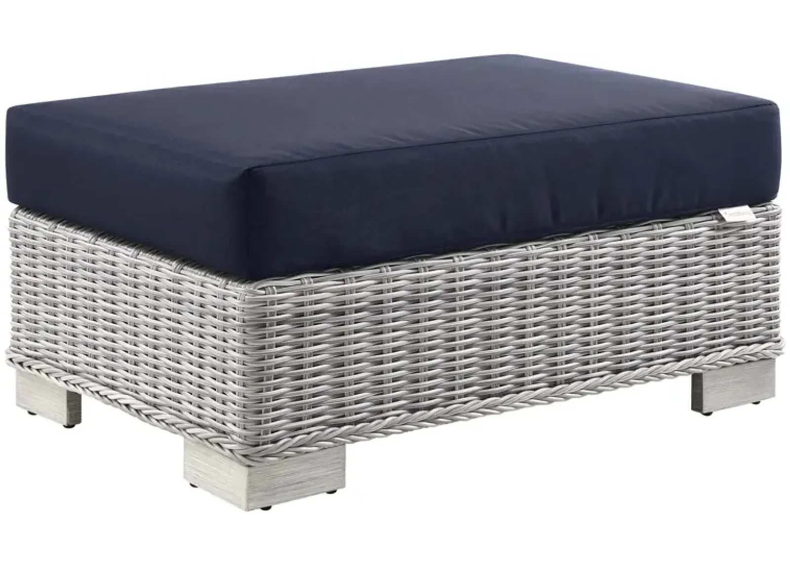 Conway Outdoor Patio Wicker Rattan Ottoman