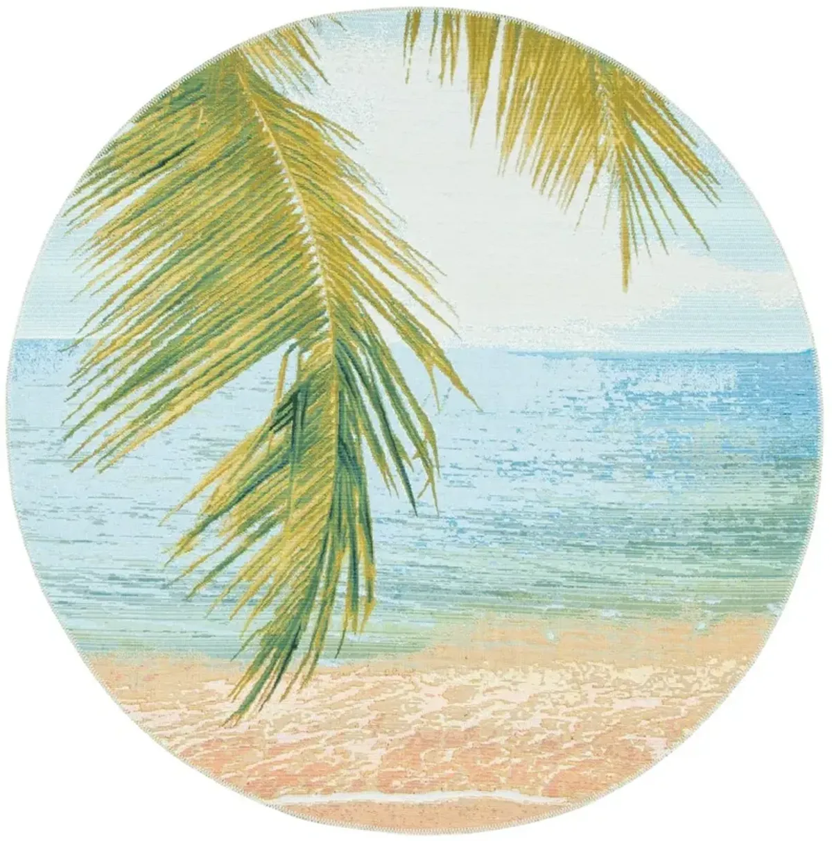 BARBADOS 560 Blue 5'-3' X 5'-3' Round Round Rug