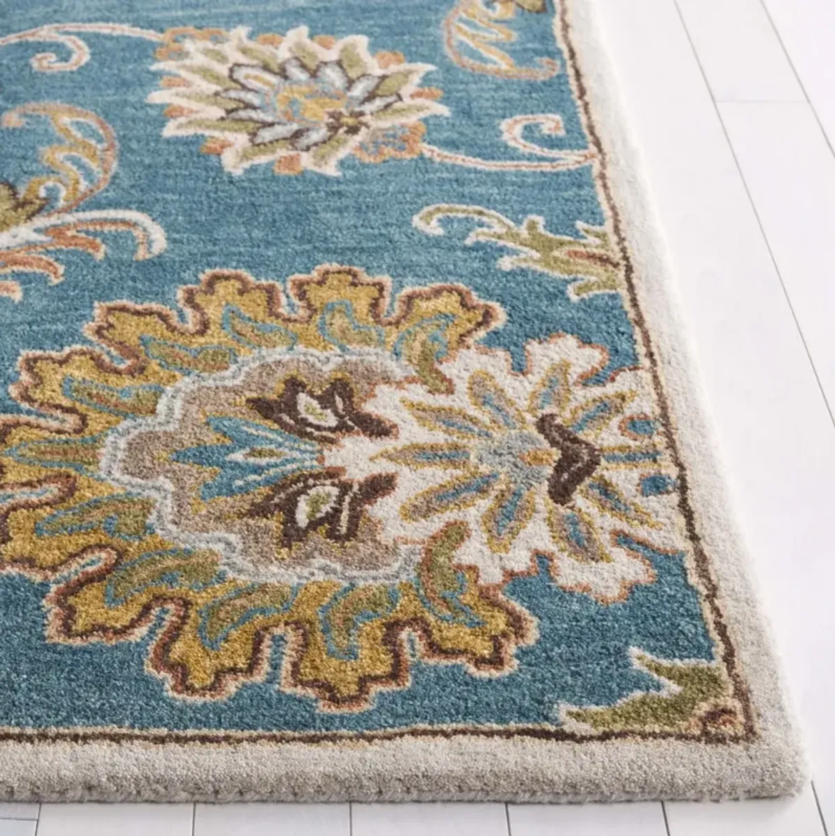 HERITAGE 553 BLUE  2'-3' x 8' Runner Rug