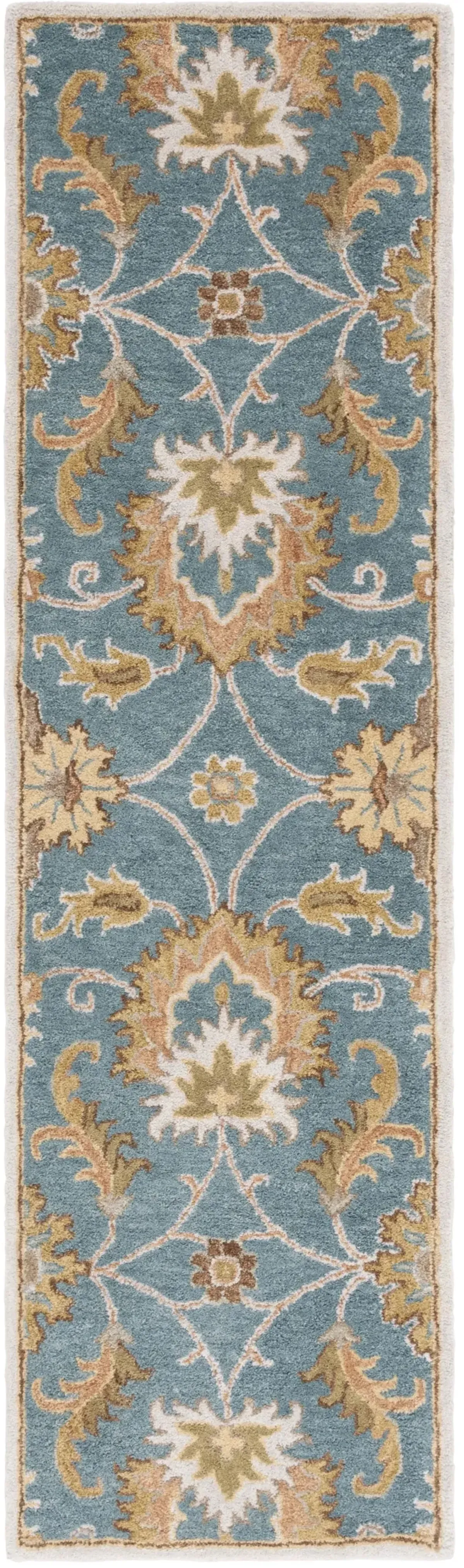 HERITAGE 553 BLUE  2'-3' x 8' Runner Rug