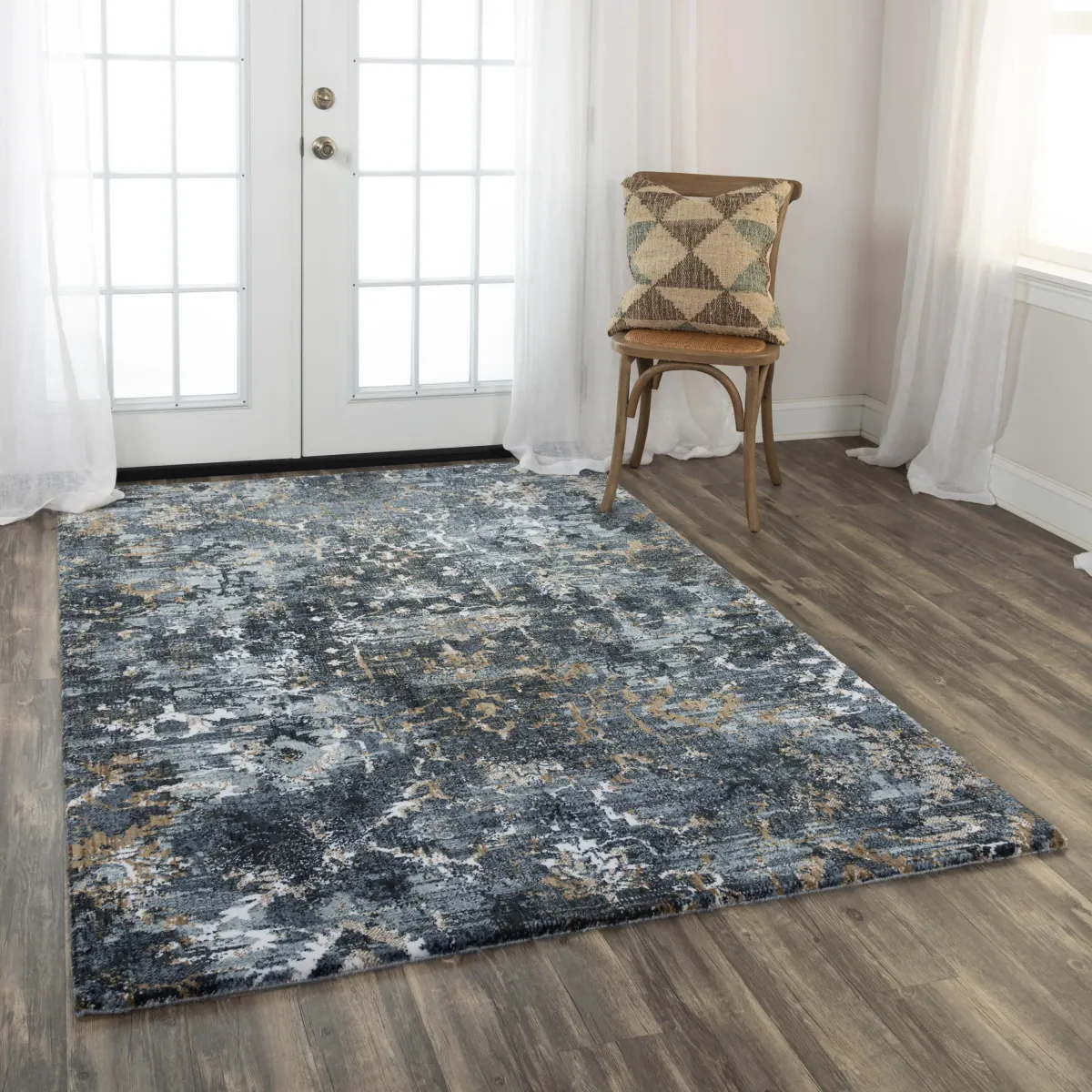 Elite Charcoal  Recycled Polyester 5'2" x 7'9" Rectangle Rug