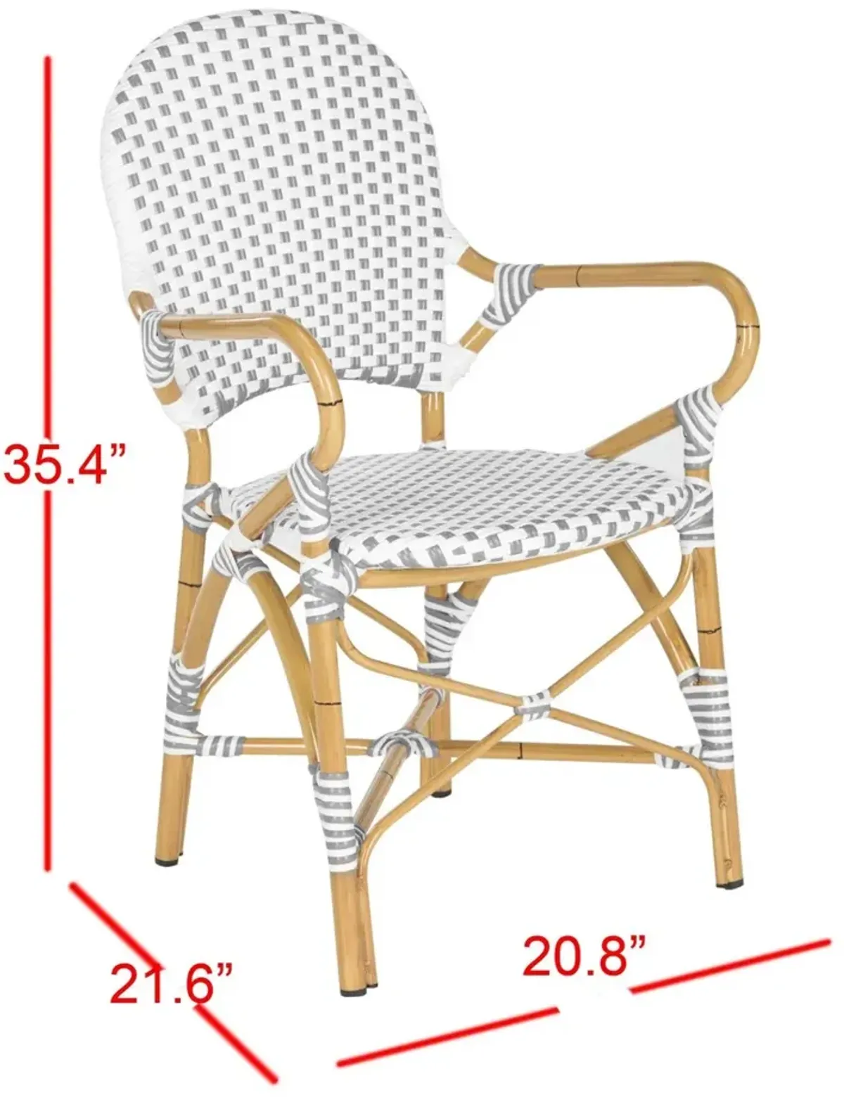 HOOPER INDOOR-OUTDOOR STACKING ARMCHAIR  - Set of 2