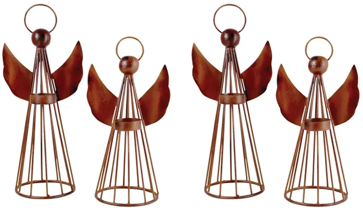 Holiday Angel Candle Holders (Set of 2)