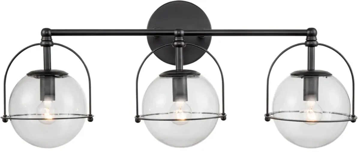 Langford 24" Wide 3-Light Vanity Light - Matte Black