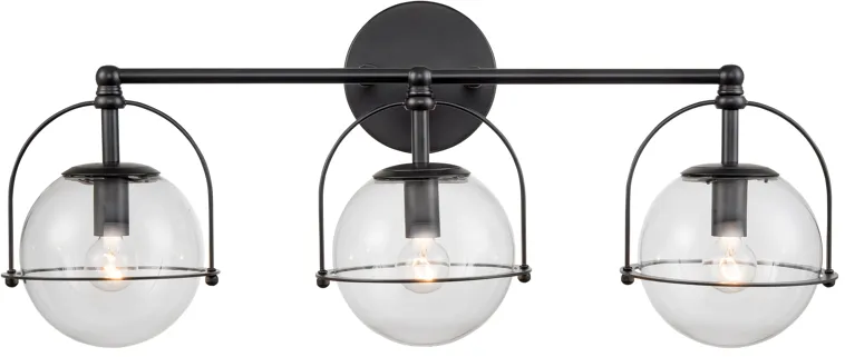 Langford 24" Wide 3-Light Vanity Light - Matte Black