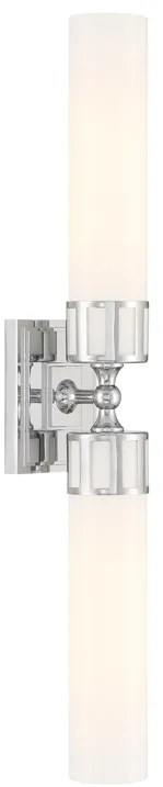 Astor Double Horizontal Sconce - Chrome