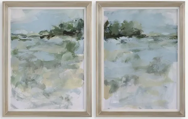 Far Away View Framed Prints, Set of 2
