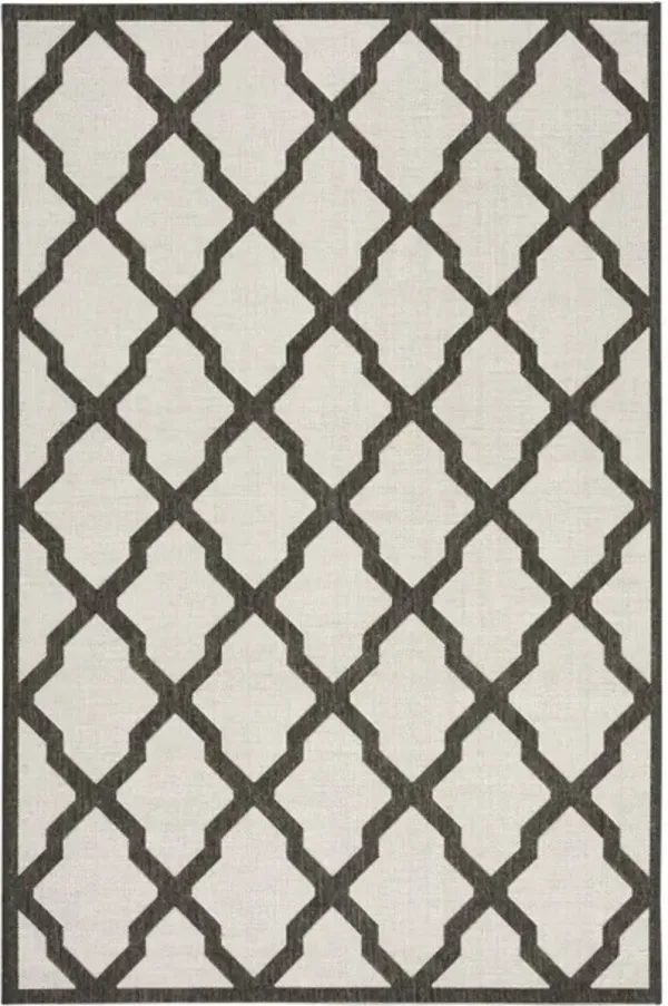 LINDEN 122 Collection LND122A-5 Light Grey / Charcoal 5'-3" X 7'-6"
