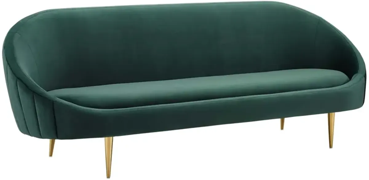 Sublime Vertical Curve Back Performance Velvet Sofa