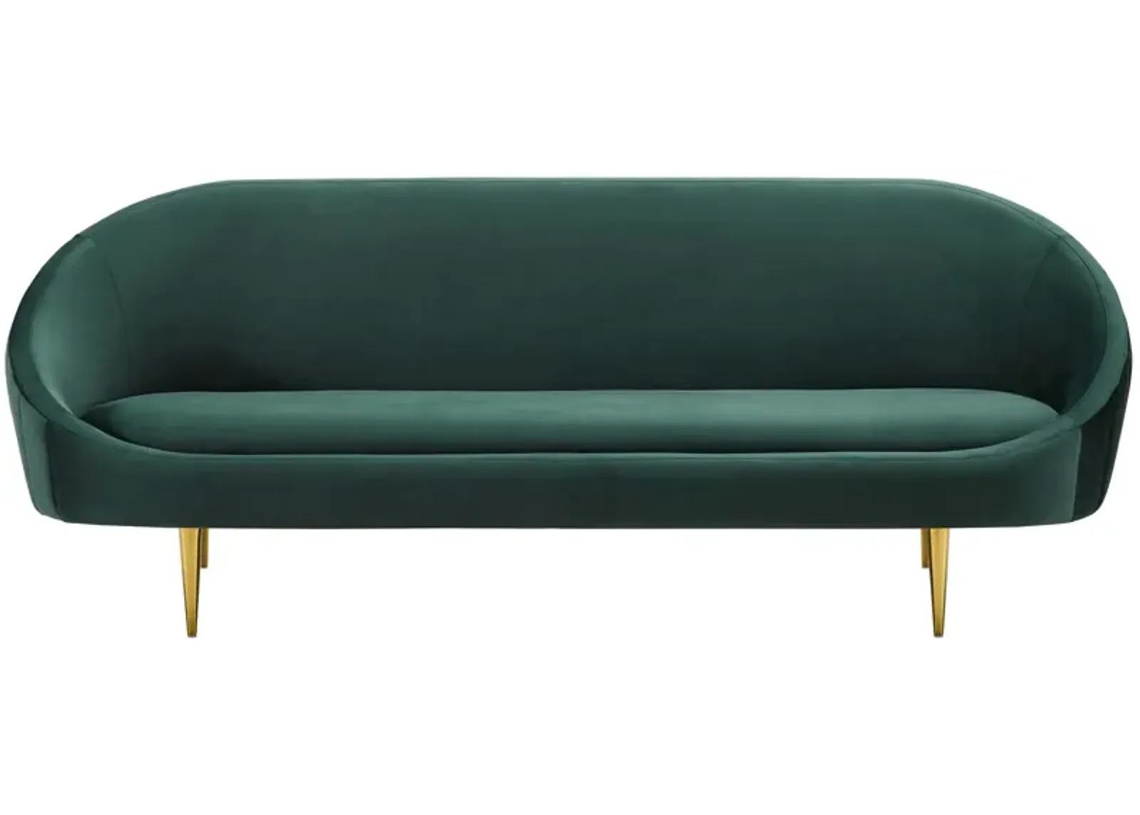 Sublime Vertical Curve Back Performance Velvet Sofa