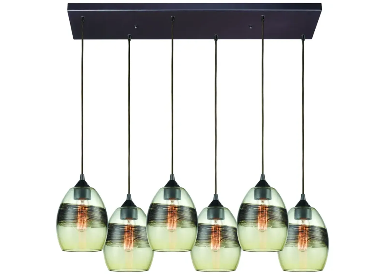 Whisp 32" Wide 6-Light Multi Pendant - Oil Rubbed Bronze