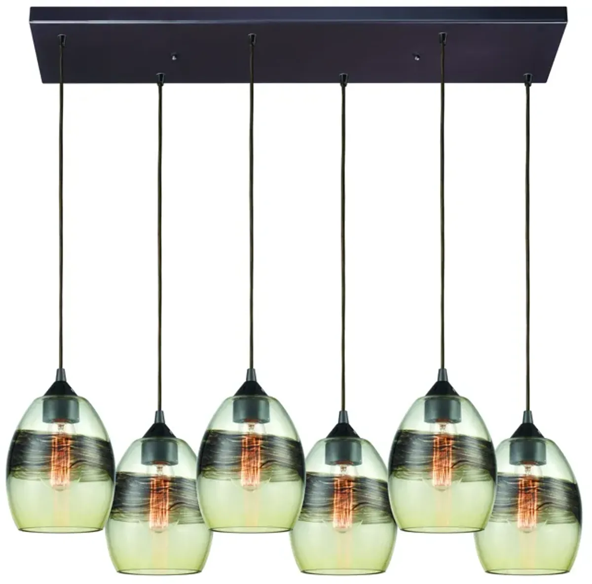 Whisp 32" Wide 6-Light Multi Pendant - Oil Rubbed Bronze