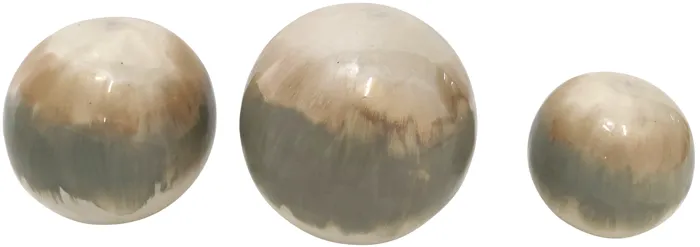 Metal, S/3 4/5/6" Galaxy Orbs, Pearl