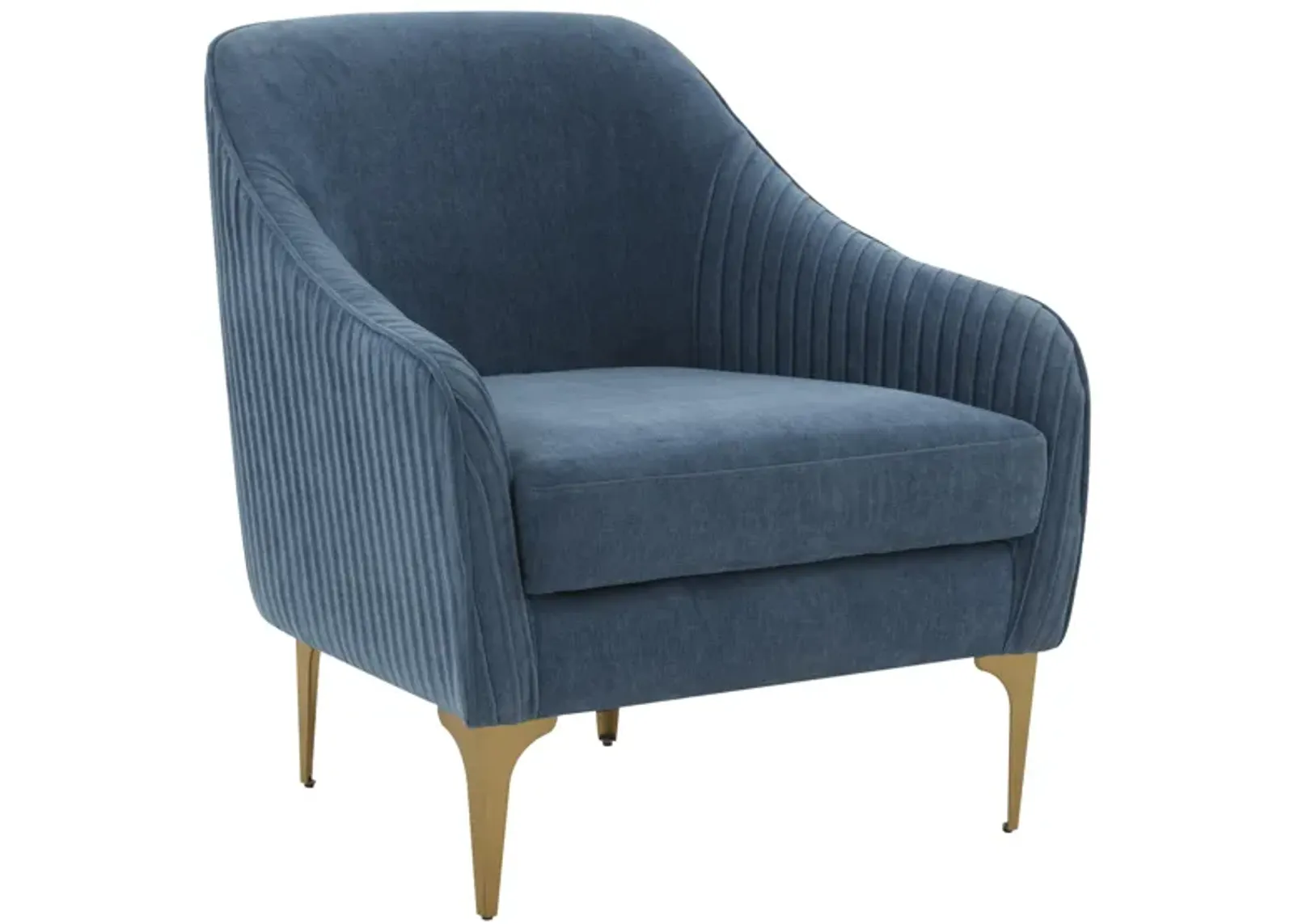 Serena Blue Velvet Accent Chair