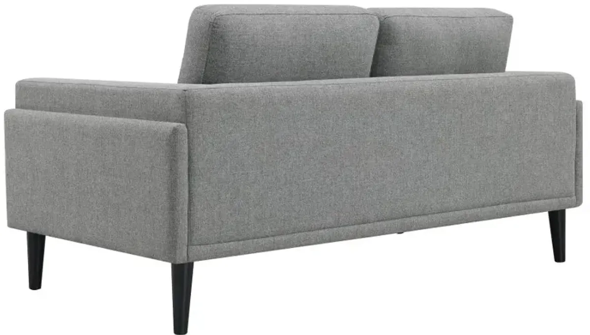 Rilynn 2-piece Upholstered Track Arms Sofa Set Grey